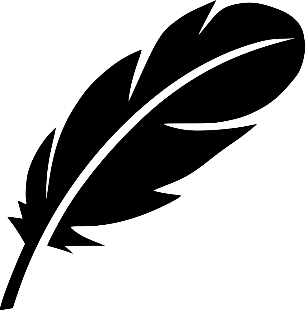 Feather Bird Writer Literature Drama Poem Pen Svg Png - Bird Feather Icon Png (980x996), Png Download