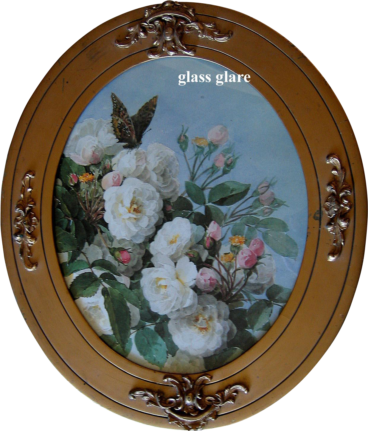 Vintage Bride Roses And Butterfly Print By Paul De - Art (1445x1445), Png Download