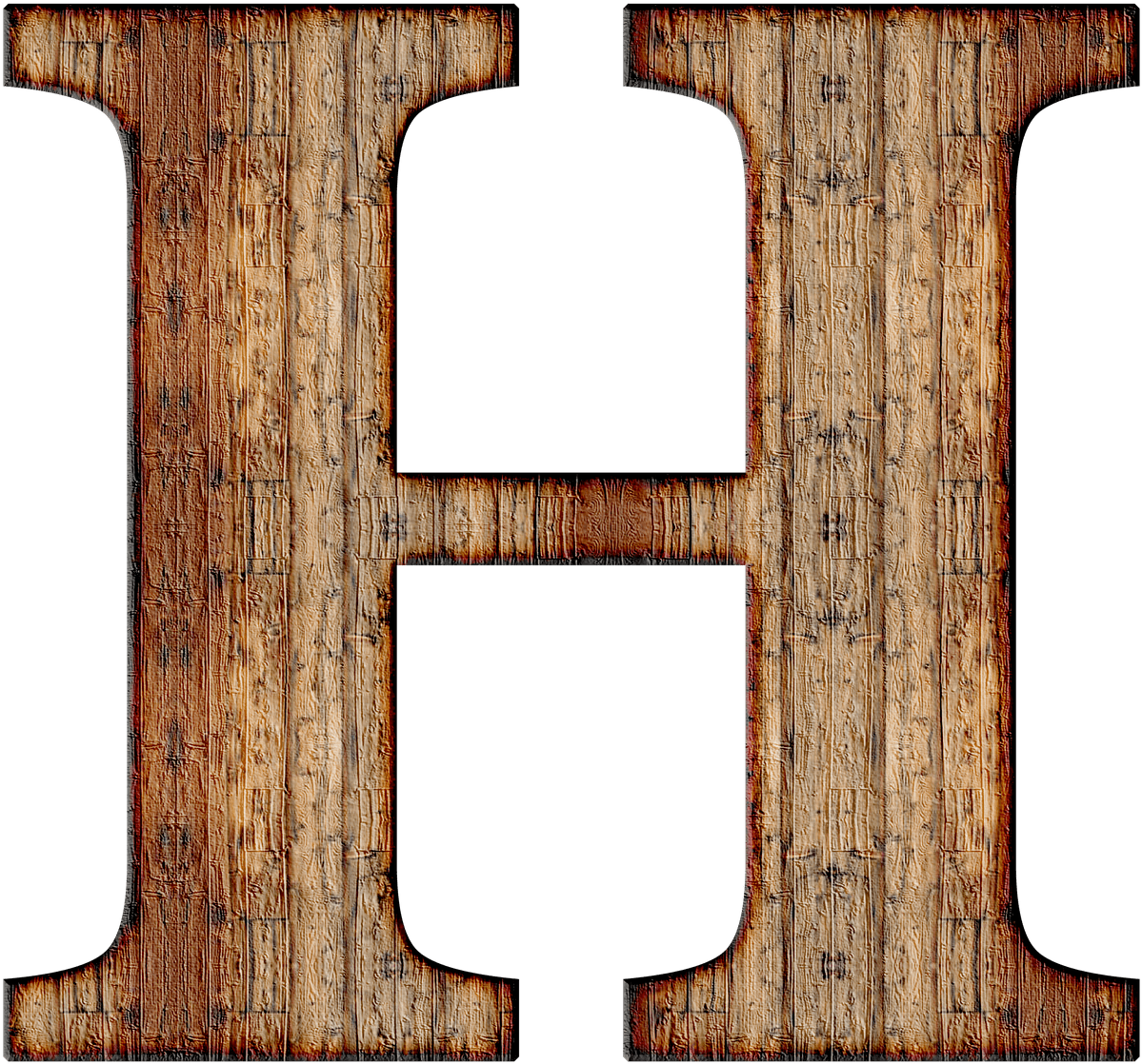 Download - Wooden Letter H Png (1280x1184), Png Download