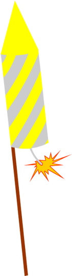 Rocket Firework Clipart - New Year Rocket Png (600x630), Png Download