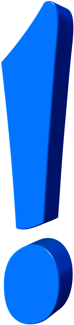 Exclamation-mark - Exclamation Point Png Blue (1280x1280), Png Download