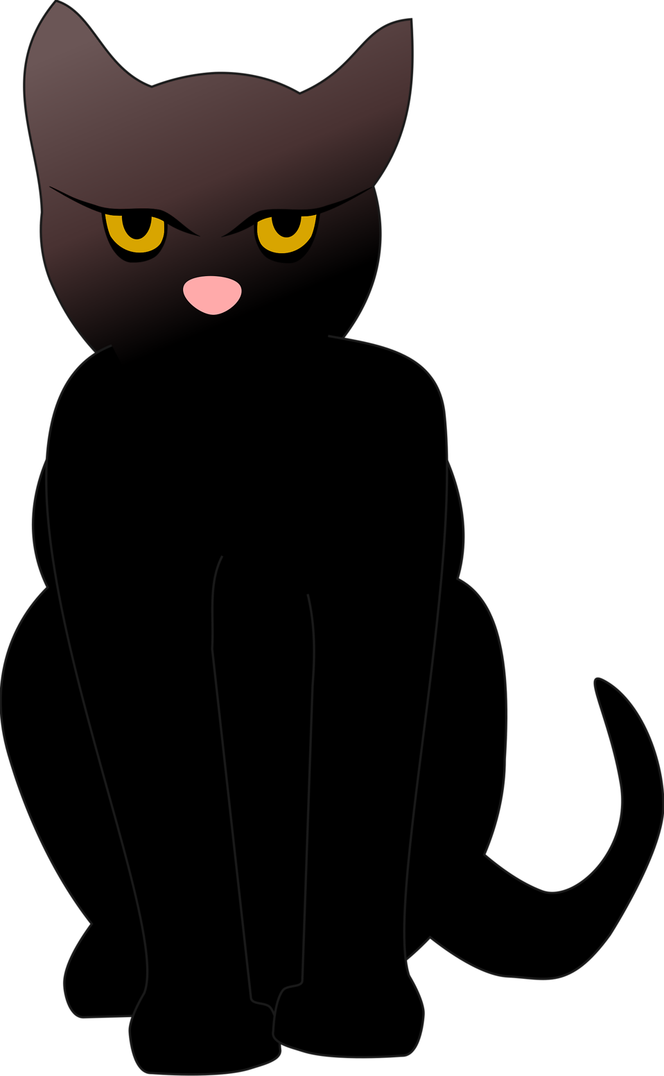 Collection Of Cat High Quality Kitten - Cat Clipart Transparent Background (958x1551), Png Download