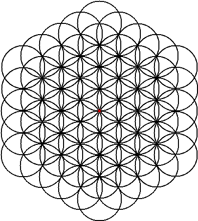 Final Completion Of The Flower Of Life - Flor De La Vida Completa (427x482), Png Download