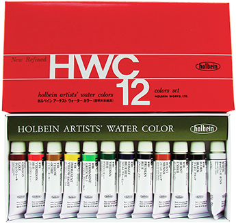 Holbein Artist's Watercolors In 5ml Tube - Holbein Watercolor 12 Set (550x400), Png Download