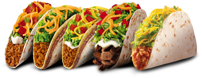 Slider Tacos 2 2013 - Taco Bell Food Transparent (920x370), Png Download