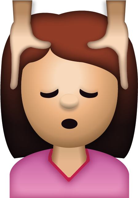 Download Woman Face Massage Island Ai File - Head Massage Emoji (640x640), Png Download