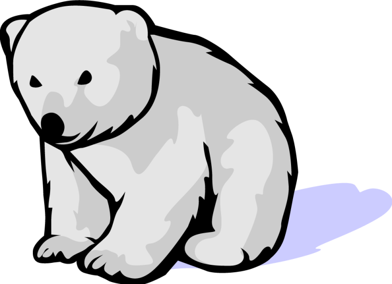 Animal Clipart Polar Bear - Polarbear Clip Art (800x579), Png Download