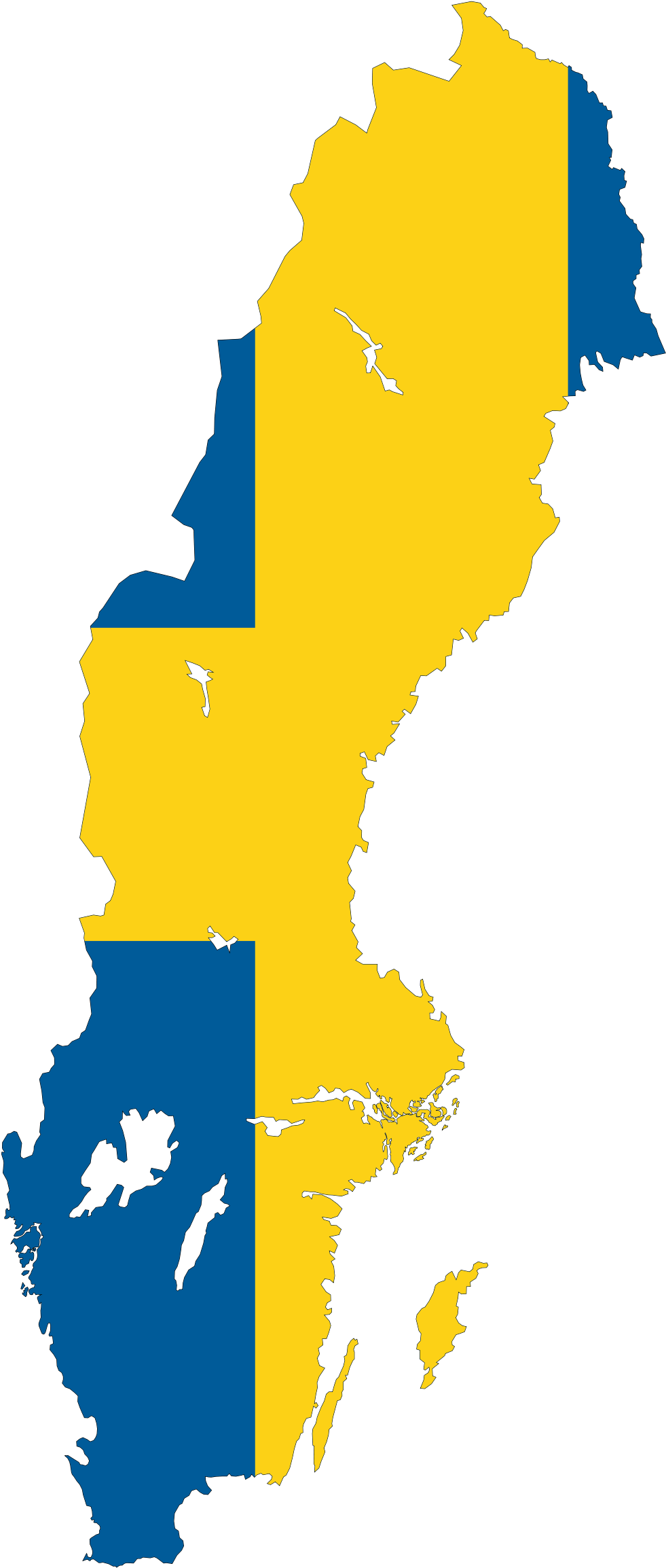 Sweden Flag Map - Sweden Flag And Country (1024x2417), Png Download