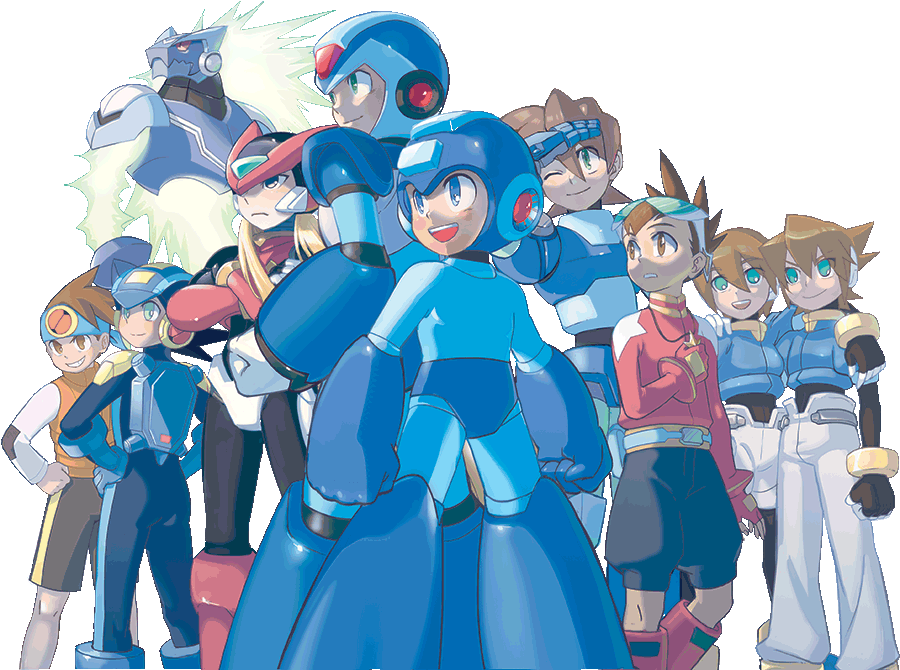 Mega Man Series Characters - Everlasting Peace 25 Years Of Megaman (900x732), Png Download