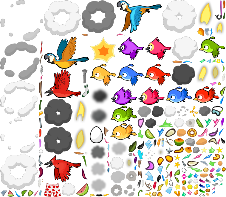 Ingame Particles 1 - Angry Birds File Ingame (758x664), Png Download