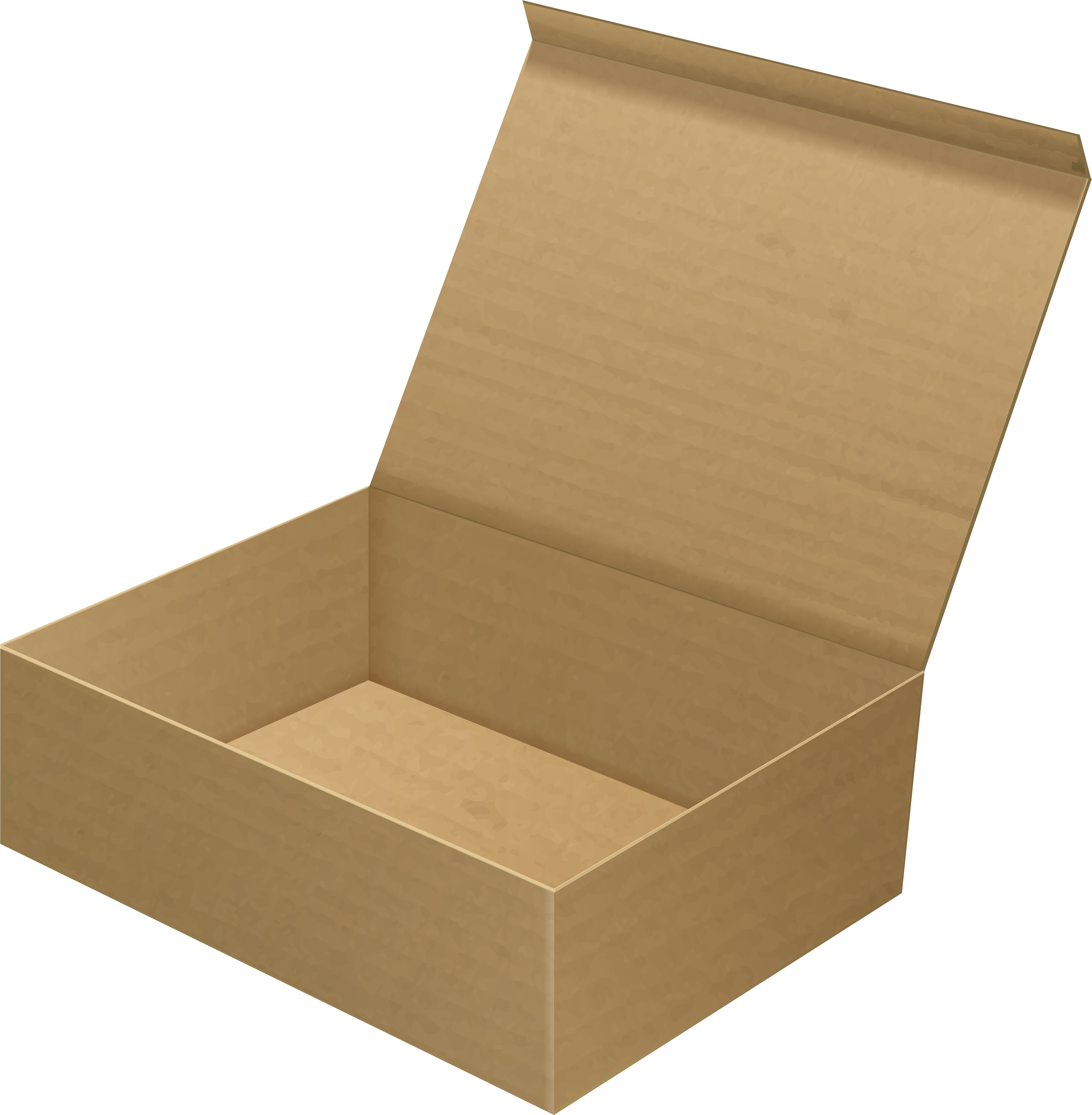 Open Cardboard Box Clip Art Png Image (7890x8000), Png Download