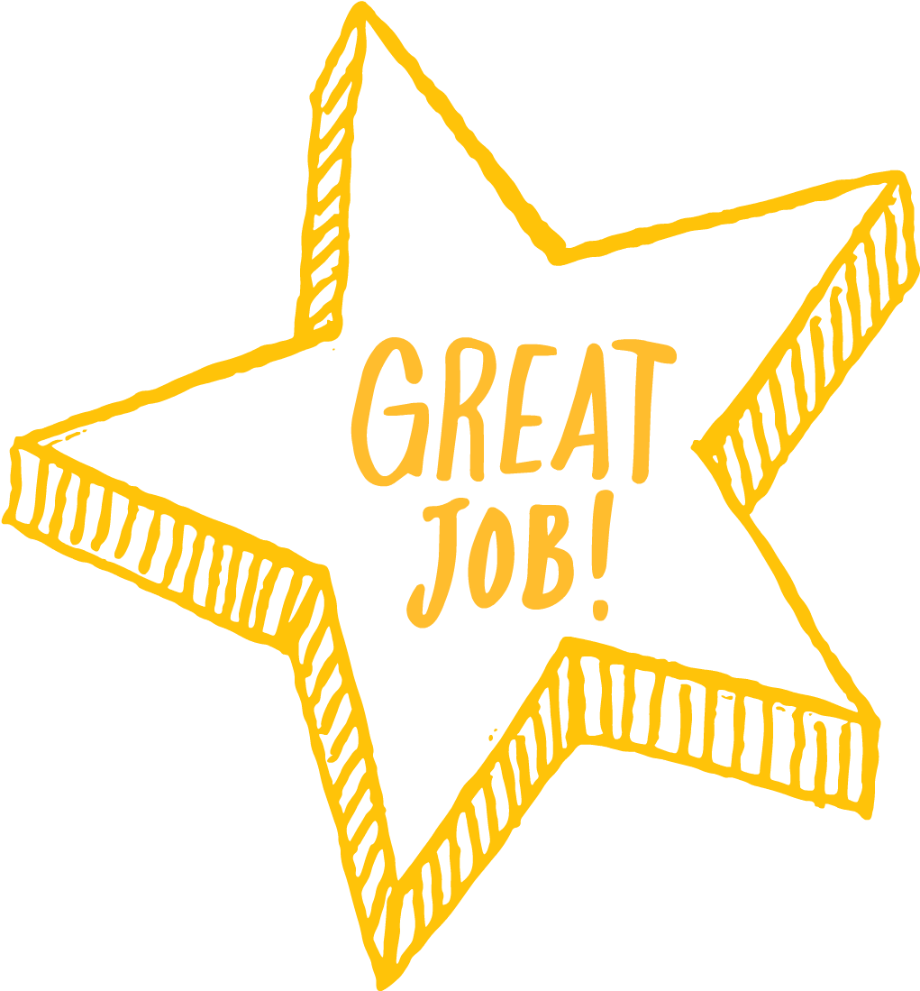 The Gold Star Experiment - Great Job Transparent Background (1400x1163), Png Download