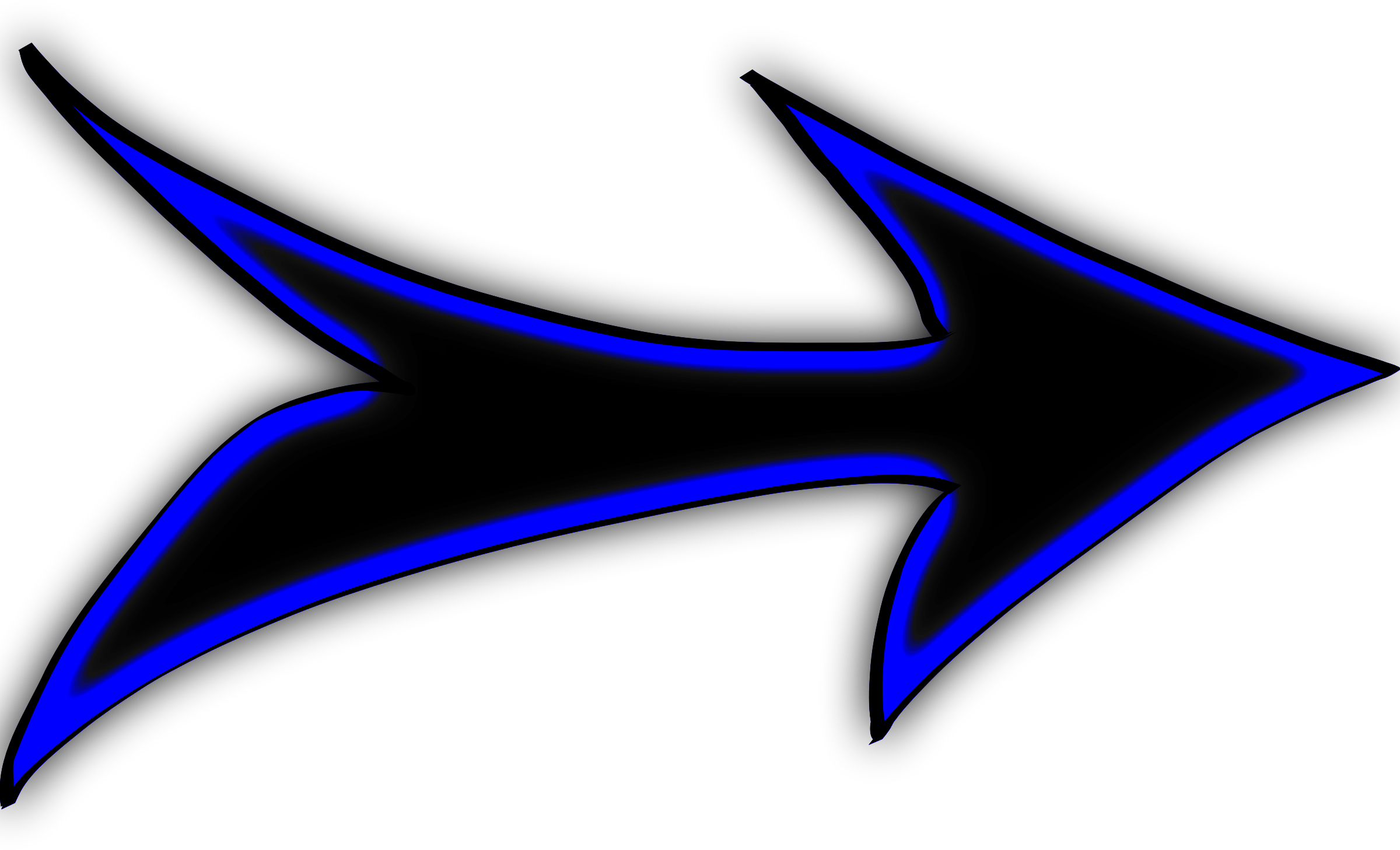 This Free Icons Png Design Of Black And Blue Arrow (2400x1457), Png Download