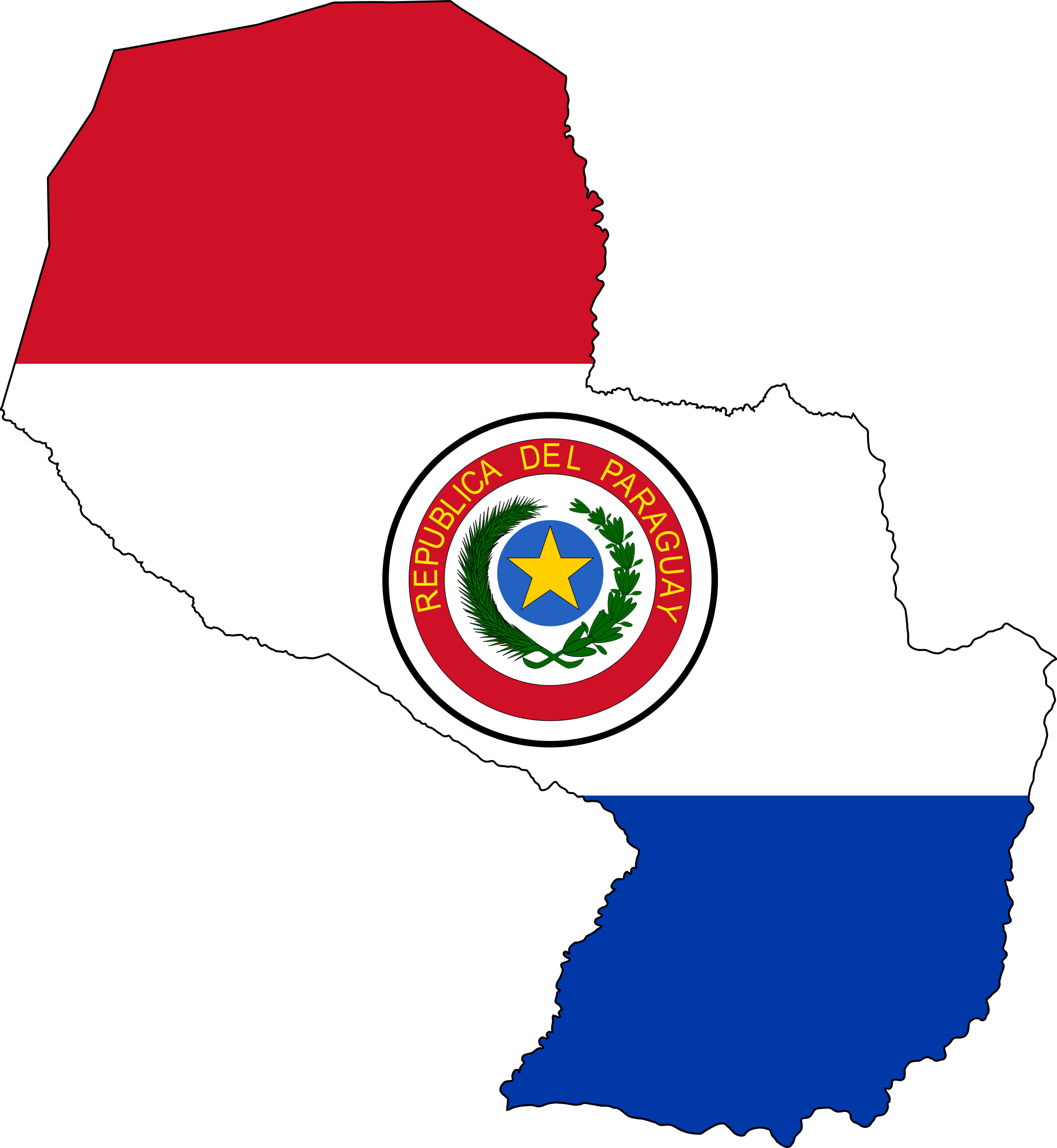 Paraguay Heart Of America, South America, Paraguay - Bandera De Paraguay Pais (2048x2225), Png Download