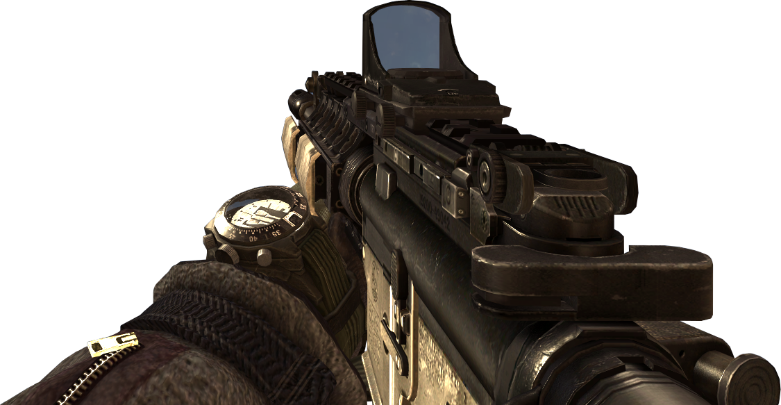 M4a1 Red Dot Sight Mw2 - Infinite Warfare Gun Png (1125x583), Png Download