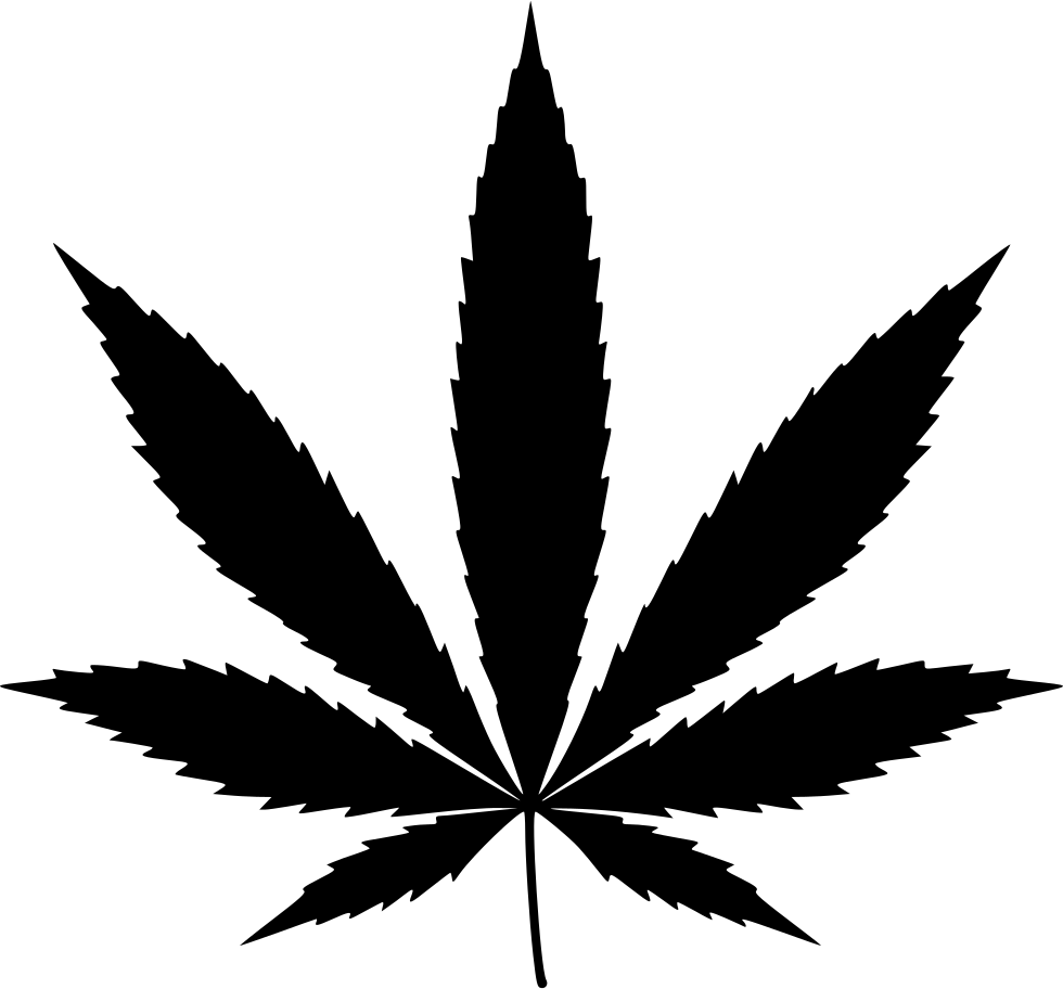 Marijuana Bw Comments - Weed Icon (980x912), Png Download