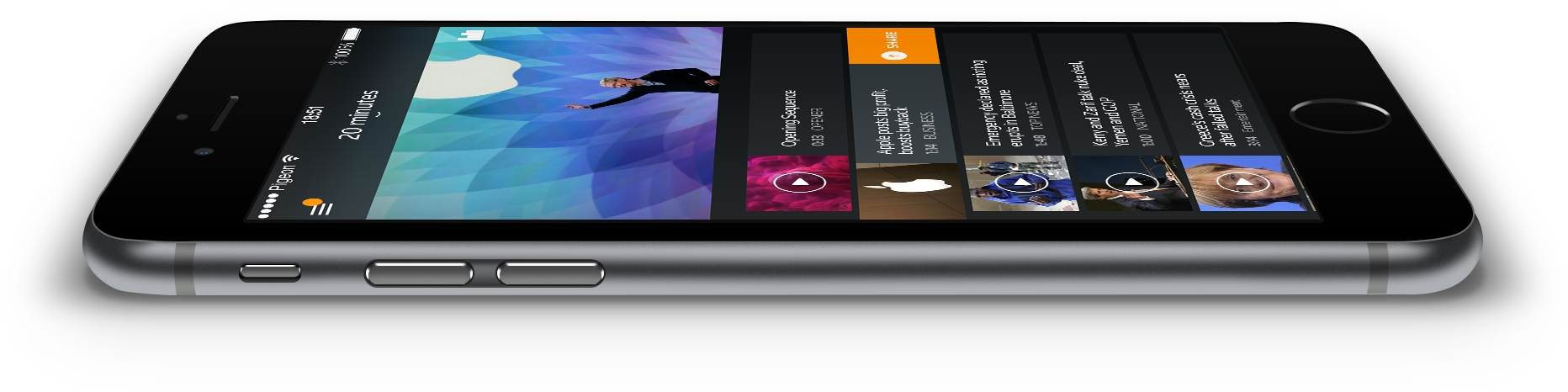Large Png - Horizontal Mobile Phone Png (2059x1000), Png Download