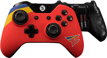 Custom Team Controllers For Microsoft® Xbox One, Playstation® - Faze Scuf Controller (457x273), Png Download