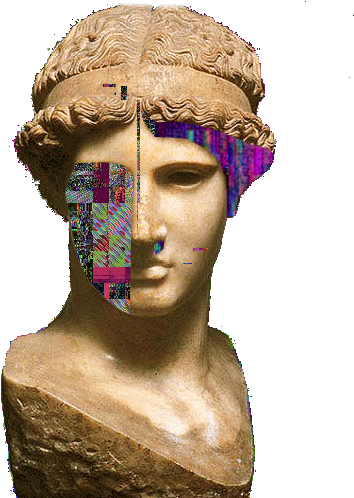 Vaporwave Statue Png - Aesthetic Statue Png (399x510), Png Download