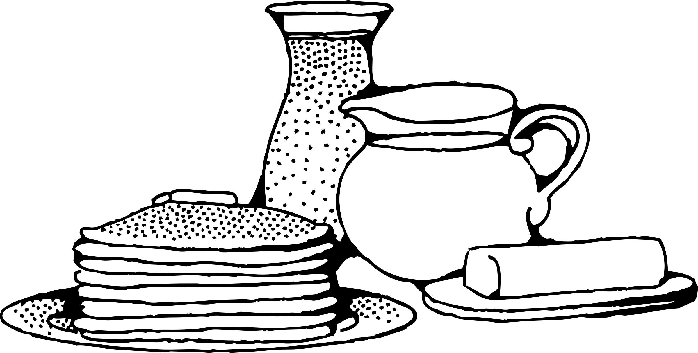 Brunch Vector Breakfast Clipart - Pancake Clip Art (600x304), Png Download