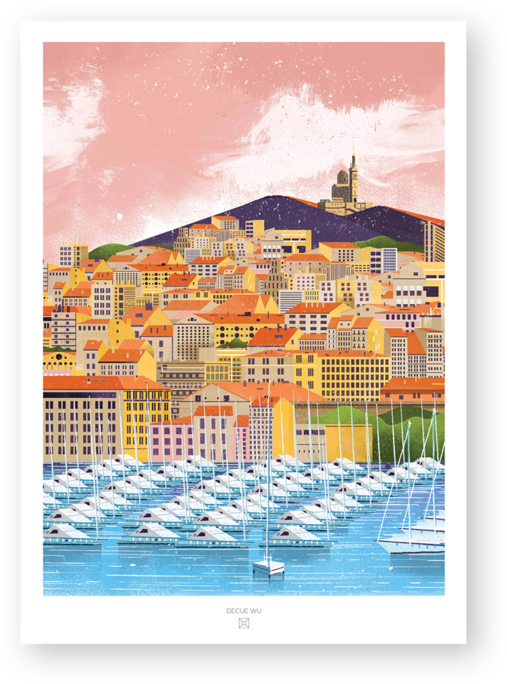 City Illustration - Marseille - Marseille (1024x1024), Png Download