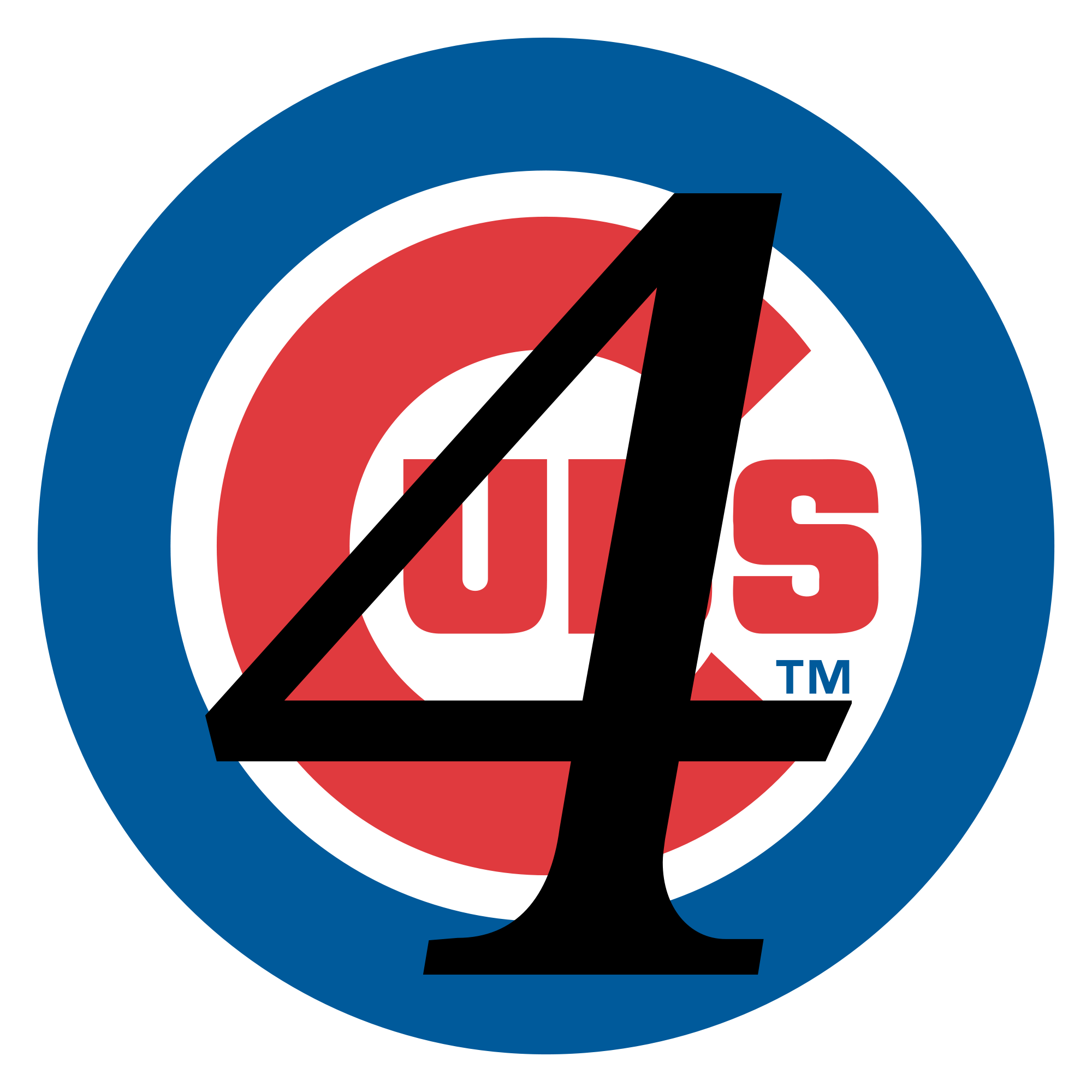 Cubs Magic Number Is - Chicago Cubs Magic Number 4 (2000x2000), Png Download