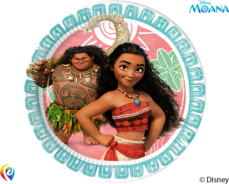 Pack Of 8 Dinner Plates 23cm - Moana Plates (1000x800), Png Download