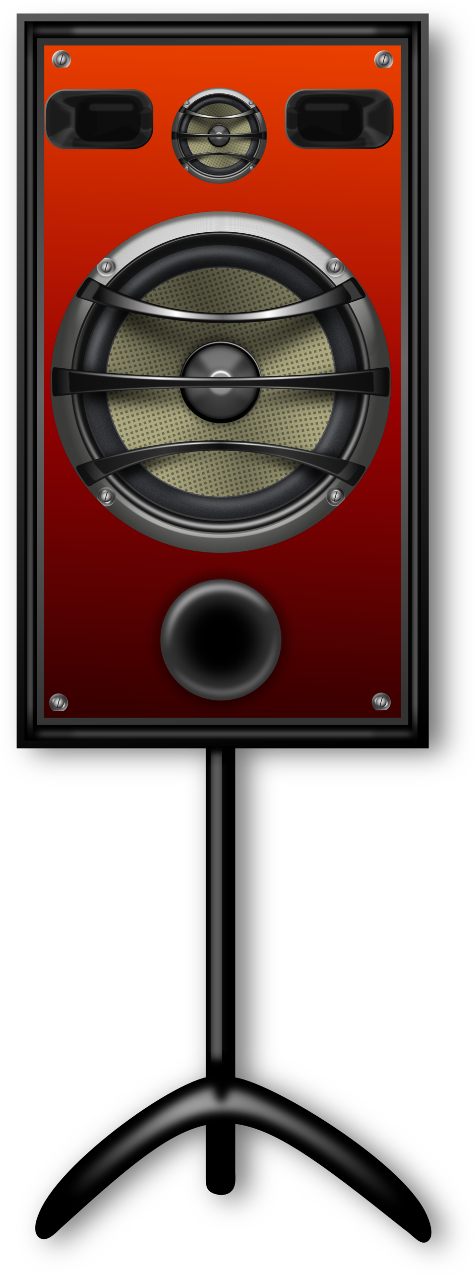 This Free Icons Png Design Of Studio Speaker 2 Orange (884x2380), Png Download