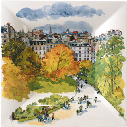 1 Square Tray N°3 - Gien Paris A Giverny Extra Large Square Candy Tray (587x443), Png Download