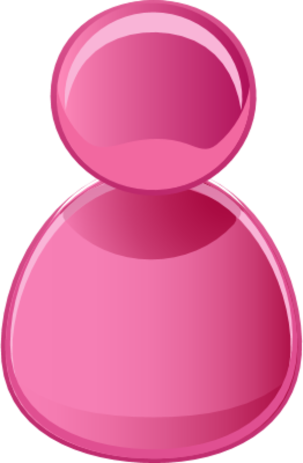 User Icon Vector Clip Art Clipart - Pink Person Icon Png (600x916), Png Download