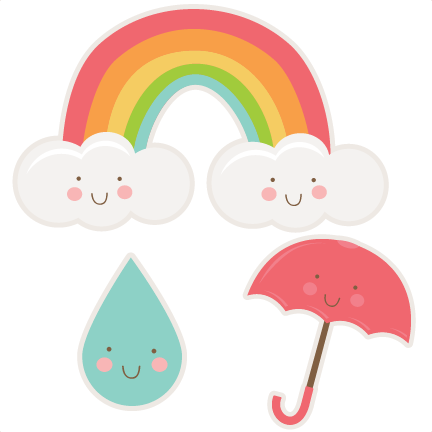 Happy Spring Set Svg Cutting Files Rainbow Svg Cut - Miss Kate Cuttables Spring (432x432), Png Download