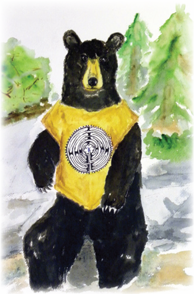 Blood Moon Spell Bear - Moon (400x604), Png Download