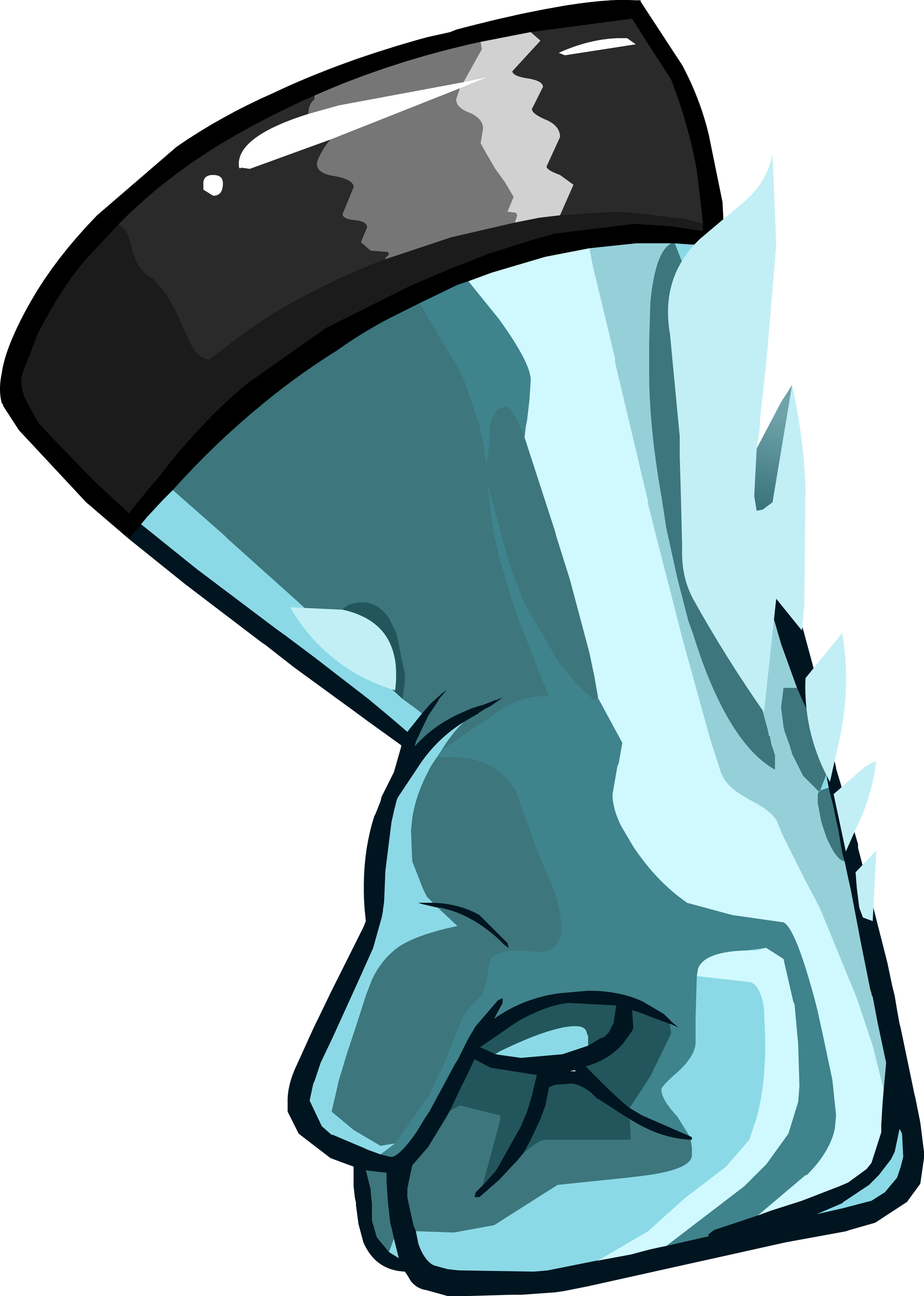 Crystal Shards Power Gloves - Club Penguin Gloves (2980x4180), Png Download