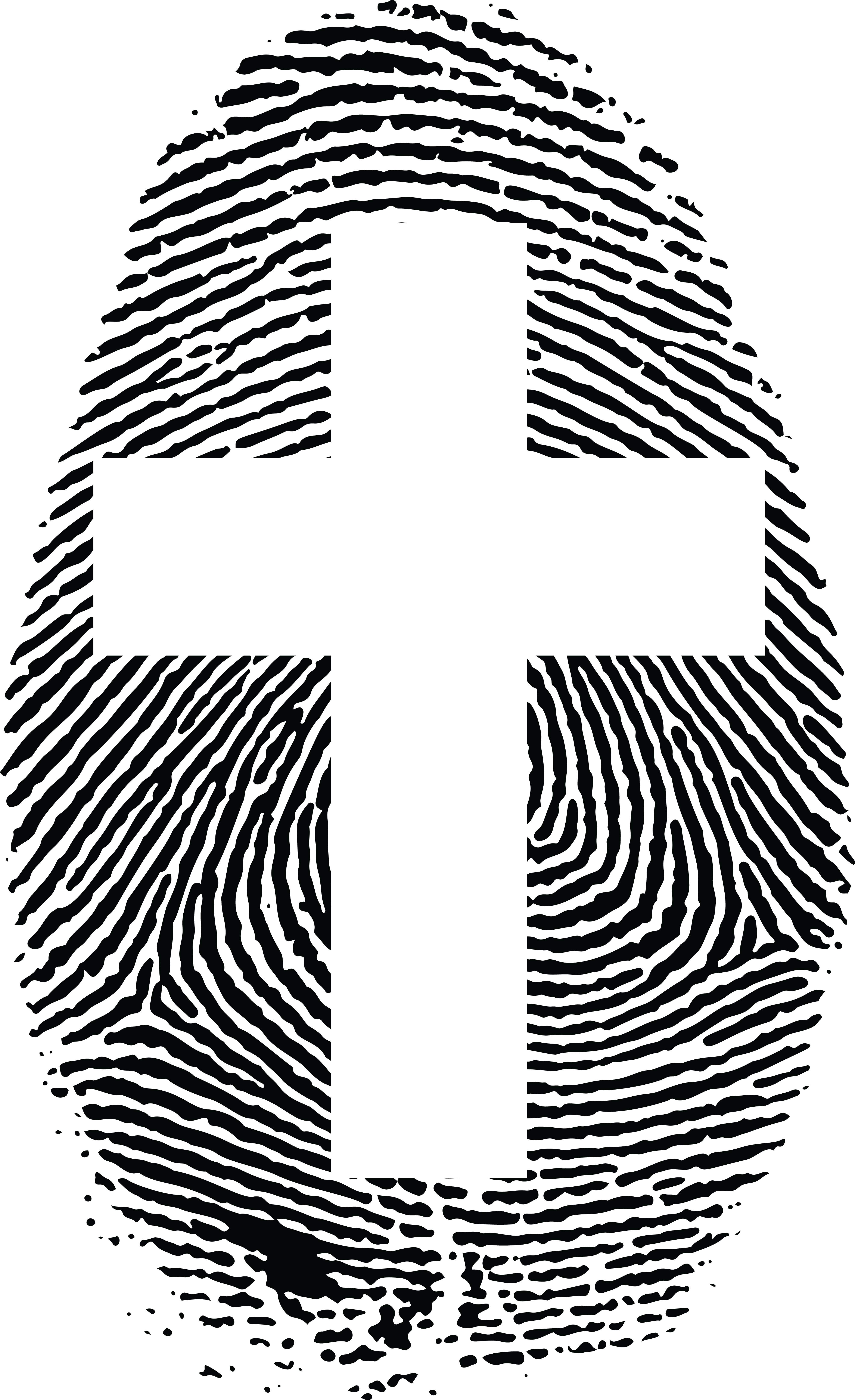 This Free Icons Png Design Of Cross Fingerprint (1406x2300), Png Download