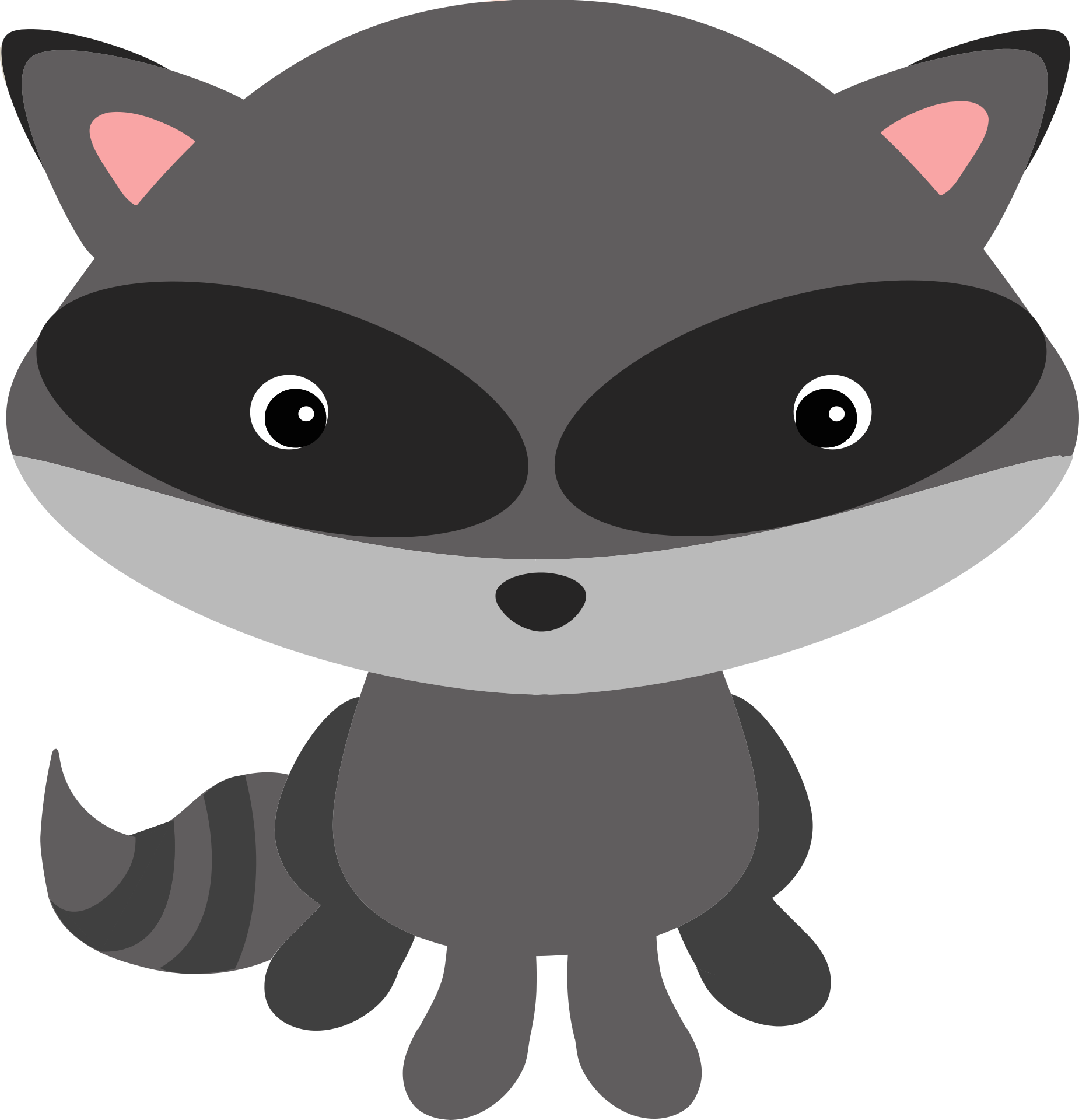 Raccoon T - Woodland Animals Clipart Transparent Background (1850x1920), Png Download