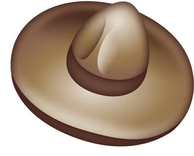 Emoji Round 1 Urban Sombrero (667x667), Png Download