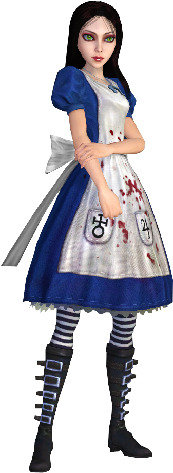 Classic Dress - Alice Madness Returns Blue Dress (500x919), Png Download