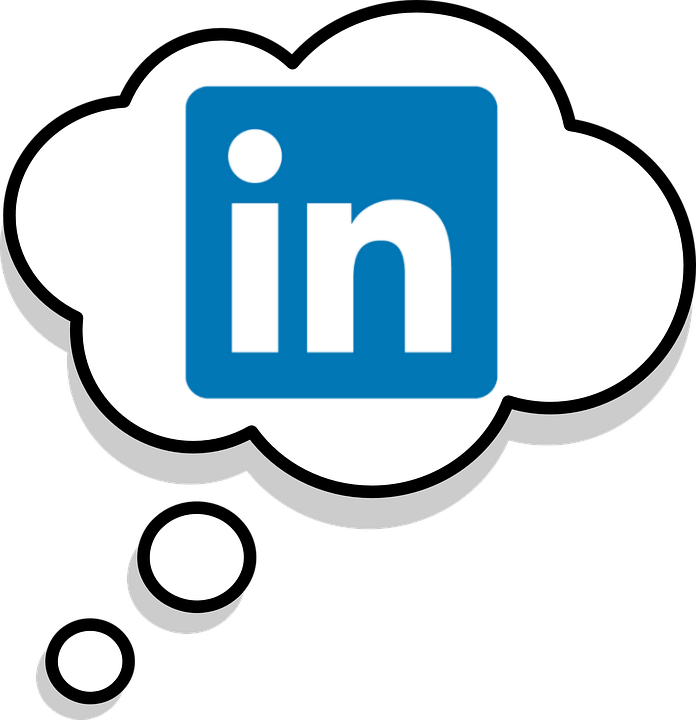 Thought Bubble With Linkedin Logo Inside - Linkedin Live (696x720), Png Download