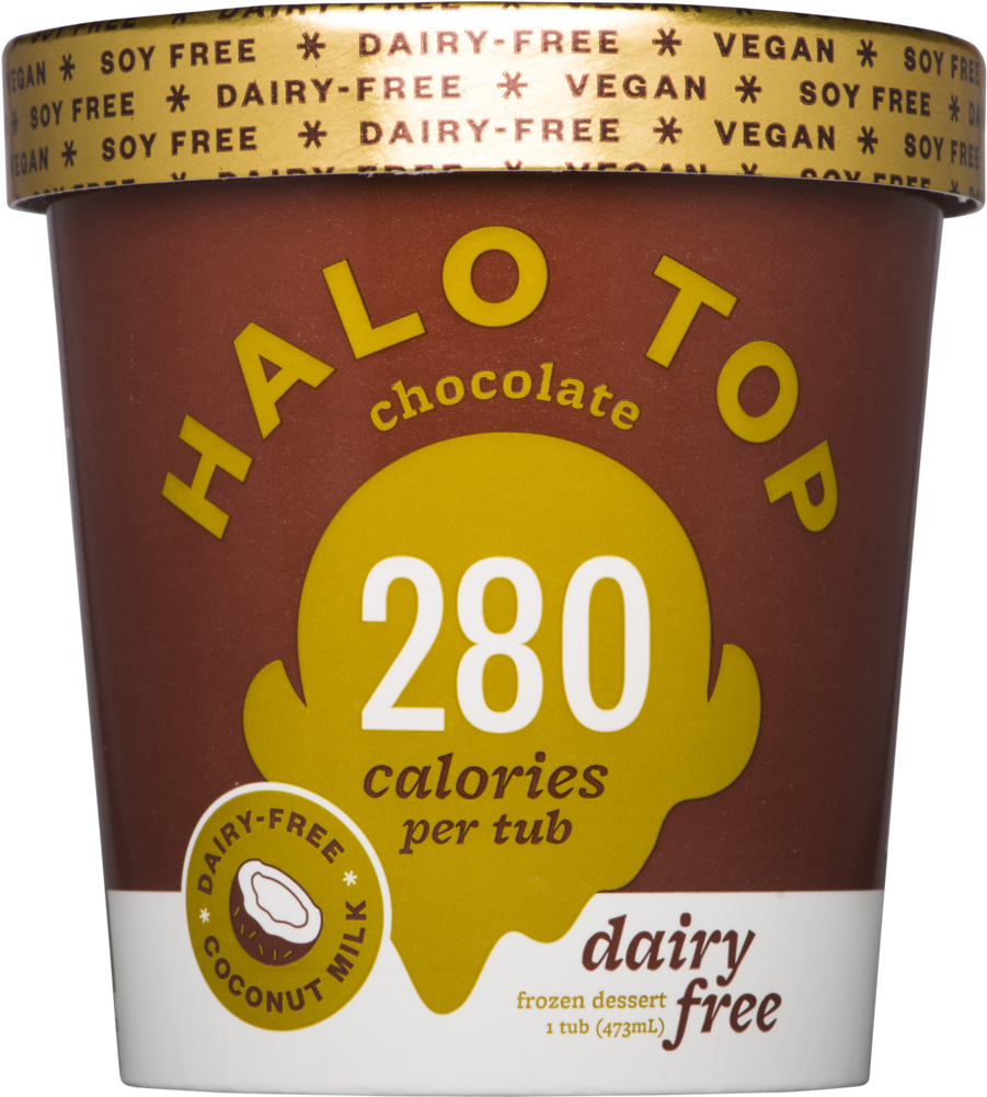 Diary-free Chocolate - Halo Top Chocolate Ice Cream 473ml (1000x1000), Png Download