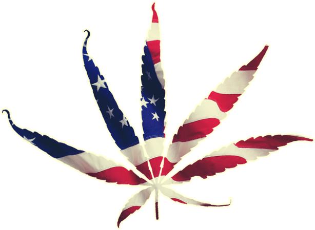 American Flag, American Fl - American Flag Weed Leaf Png (640x640), Png Download