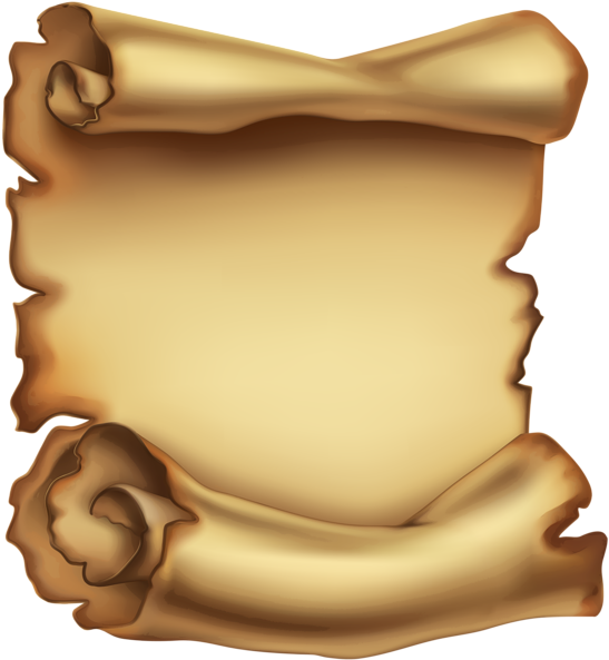 Graphic Freeuse Download Scrolled Paper Png Clip Art - Old Lpaper Clipart Png (552x600), Png Download