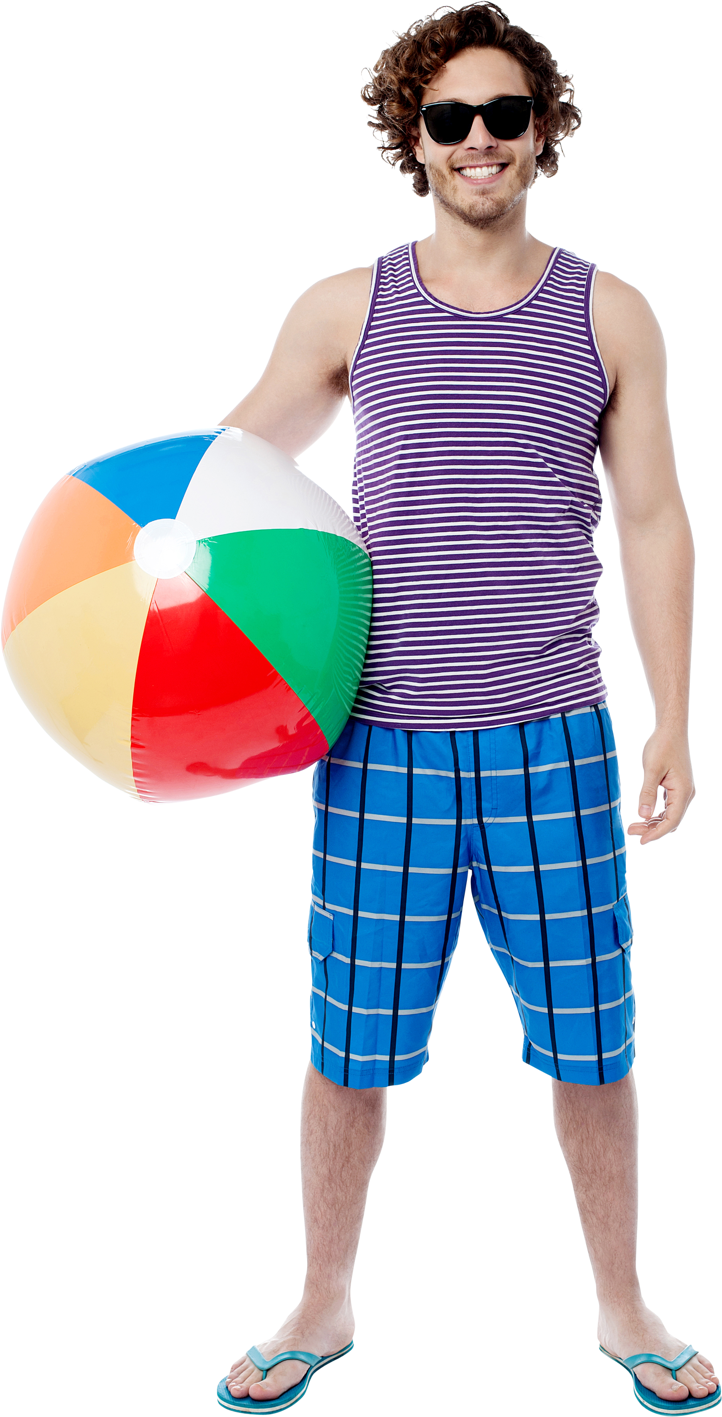 Men With Beach Ball Png Image - Kid Beach Png (3200x4809), Png Download