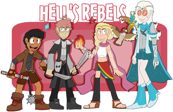 @derryzumi Pathfinder Party Art - Cartoon (800x528), Png Download