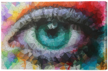 Beautiful Eye In Geometric Styling Abstract Geometric - Stochastic Printing (400x400), Png Download