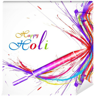 Pichkari Of Holi Festival Card Colorful Grunge Stylish - Graphic Design (400x400), Png Download