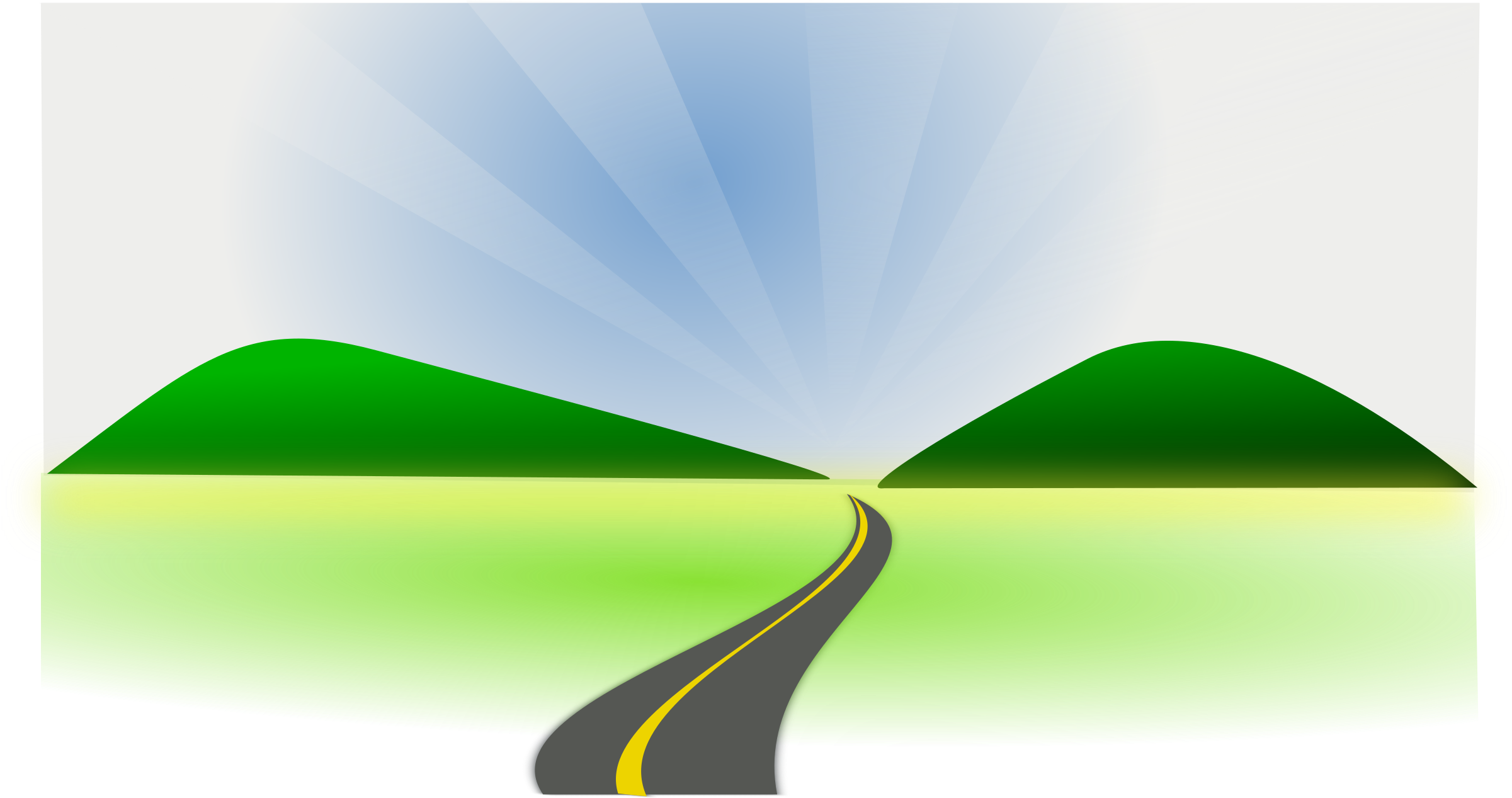 Road Trip Clipart At Getdrawings - Country Road Clip Art (2400x1283), Png Download