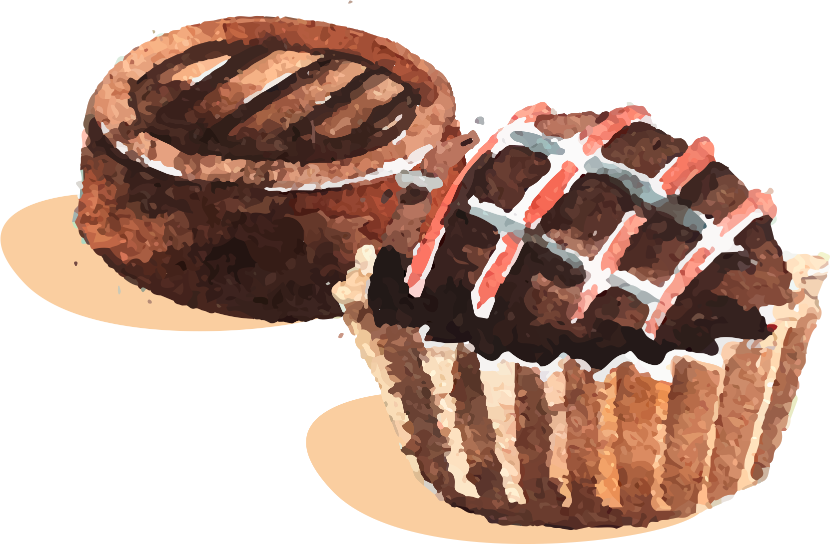 Bonbon Chocolate Cake Brigadeiro Watercolor Painting - Chocolate Truffle Drawing (2000x2000), Png Download