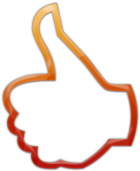 Thumbs Up Outline Hand Icon - Thumbs Up Black Background (420x420), Png Download