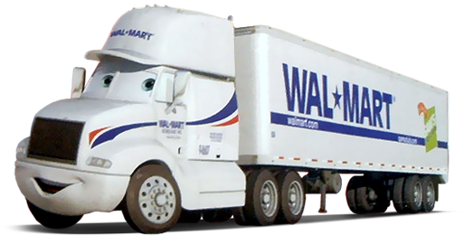 Wally, The Walmart Hauler (520x268), Png Download