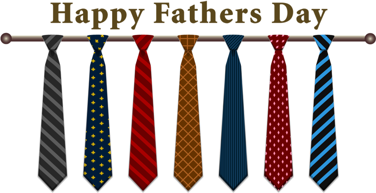 Transparent Png Fathers - Happy Fathers Day Ties (750x393), Png Download